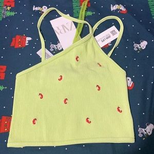 Zara set of seamless embroidered top XS-S